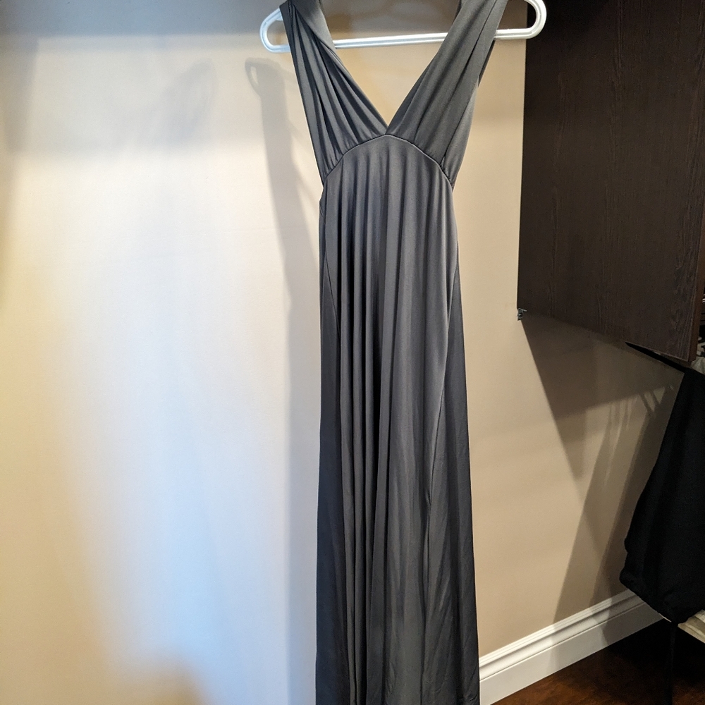 One size multi way grey dress